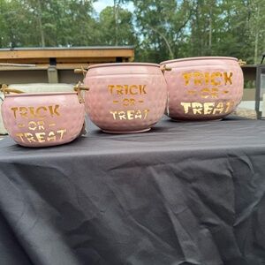 Charming Pink Trick or Treat Baskets